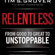 A book cover with the title of relentless.