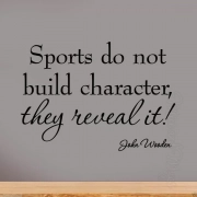 Sports do not build character, they reveal it.